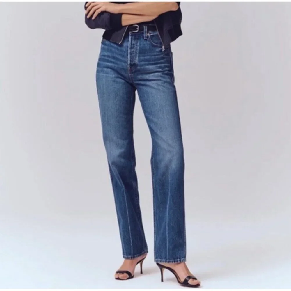 NWT ALEX MILL Women's‎ CARLA Jeans 33 Straight Vintage Dark Indigo USA🇺🇸MADE